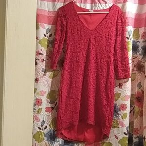 Guess Red long sleeve dress.